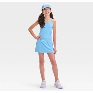 Girls' Everyday Soft Piped Skort - All In Motion Mid Rise Blue NWT